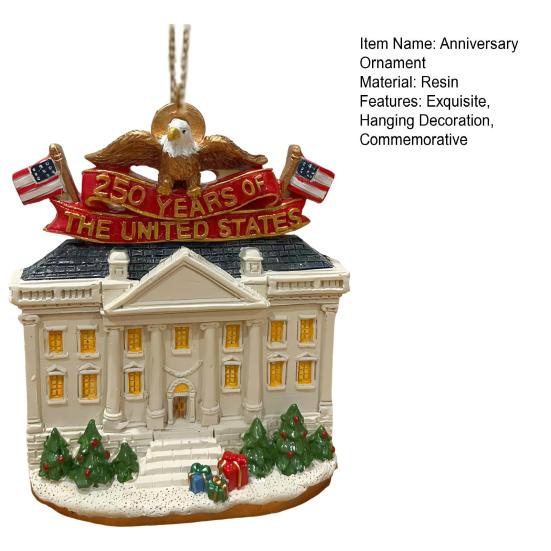 U.S. 250th Anniversary Ornament 2D Acrylic 250 Years of The United States Commemorative Hanging Decor Patriotic Memorial Ornament for Patriots