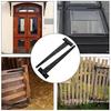 [ZYA]2pc Heavy Duty Black T Shape Iron Hinges Galvanized Door Gate Hardware Hinges Shed Cabinet Barn Room Strap Hinge With Screw