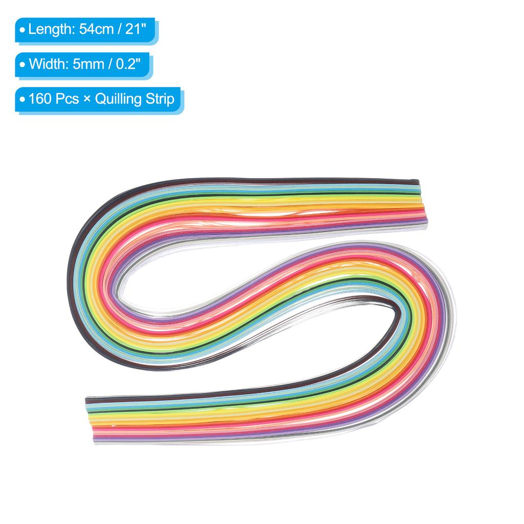 160/180/260pcs Quilling Strips Paper 39/54cm Origami Paper Quilling Strip Mixed Color Gift for Art DIY Hand Craft Christmas