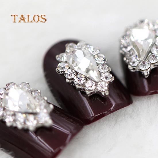 10Pcs 3D Shape Glitters Rhinestone Alloy Bowknot DIY Decal Nail Art Tips Stickers