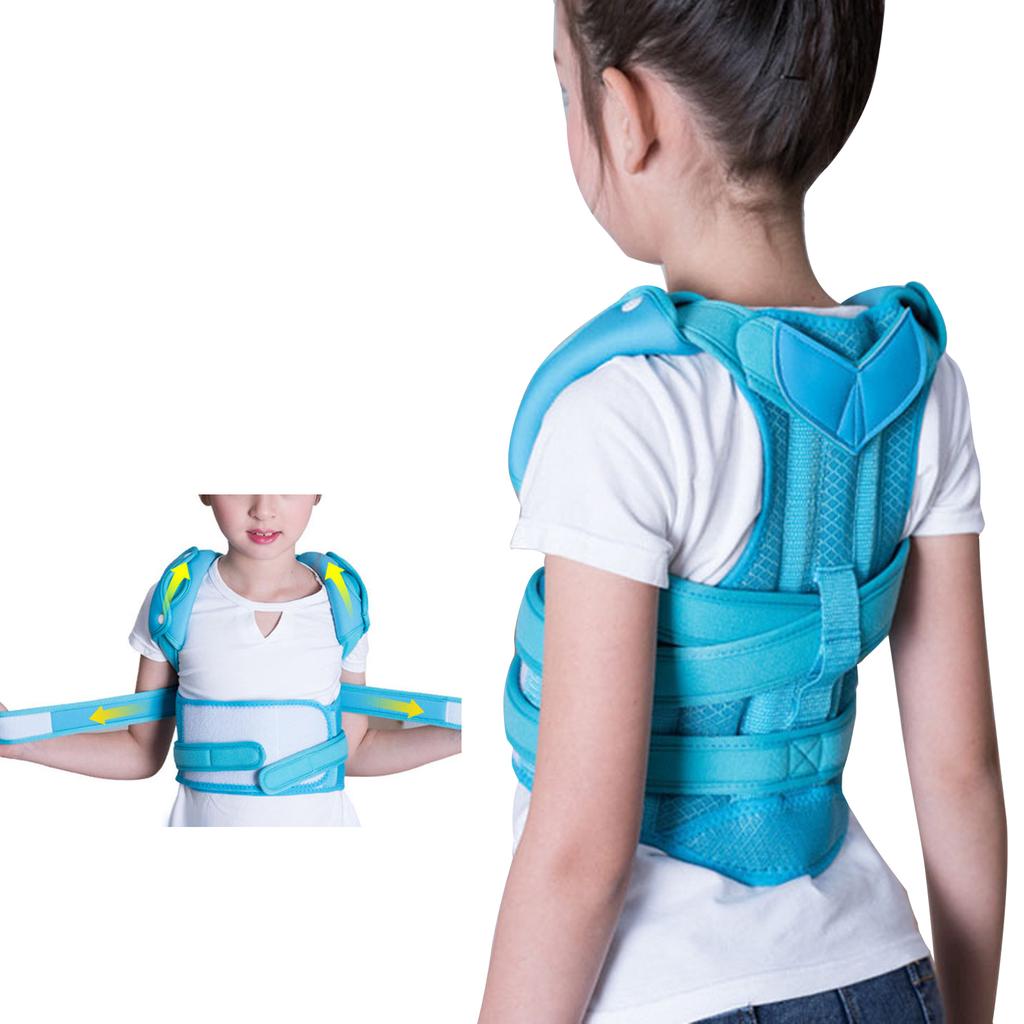 Posture Corrector Breathable Waist Shoulder Support Belt Brace Back Straightener for Kids