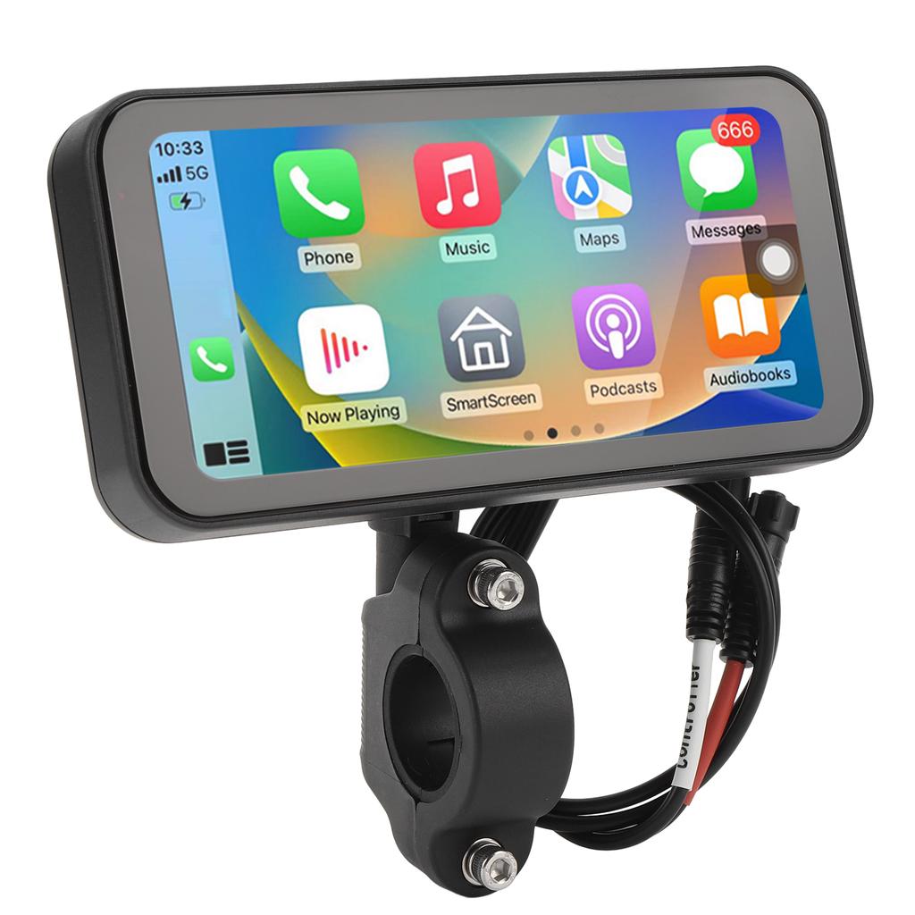 6.25inch Motorcycle Wireless Touch Screen for Carplay for Android Auto Water Resistant Portable Motorbike GPS