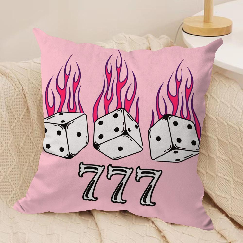Lucky Numbers Christian Cushion Cover Soft Plush Fabric Double-Sided Printed Sofa Cushion Cover for All Seasons Home Decor Gift