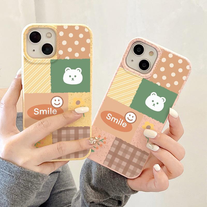 Mobile Phone Cases for iPhone 11 13 XR 15 Pro Max 12 14 Pro Max Case iPhone 16 7 Plus 8 Plus XS Max Degradable and Environmentally Friendly Anti-fall