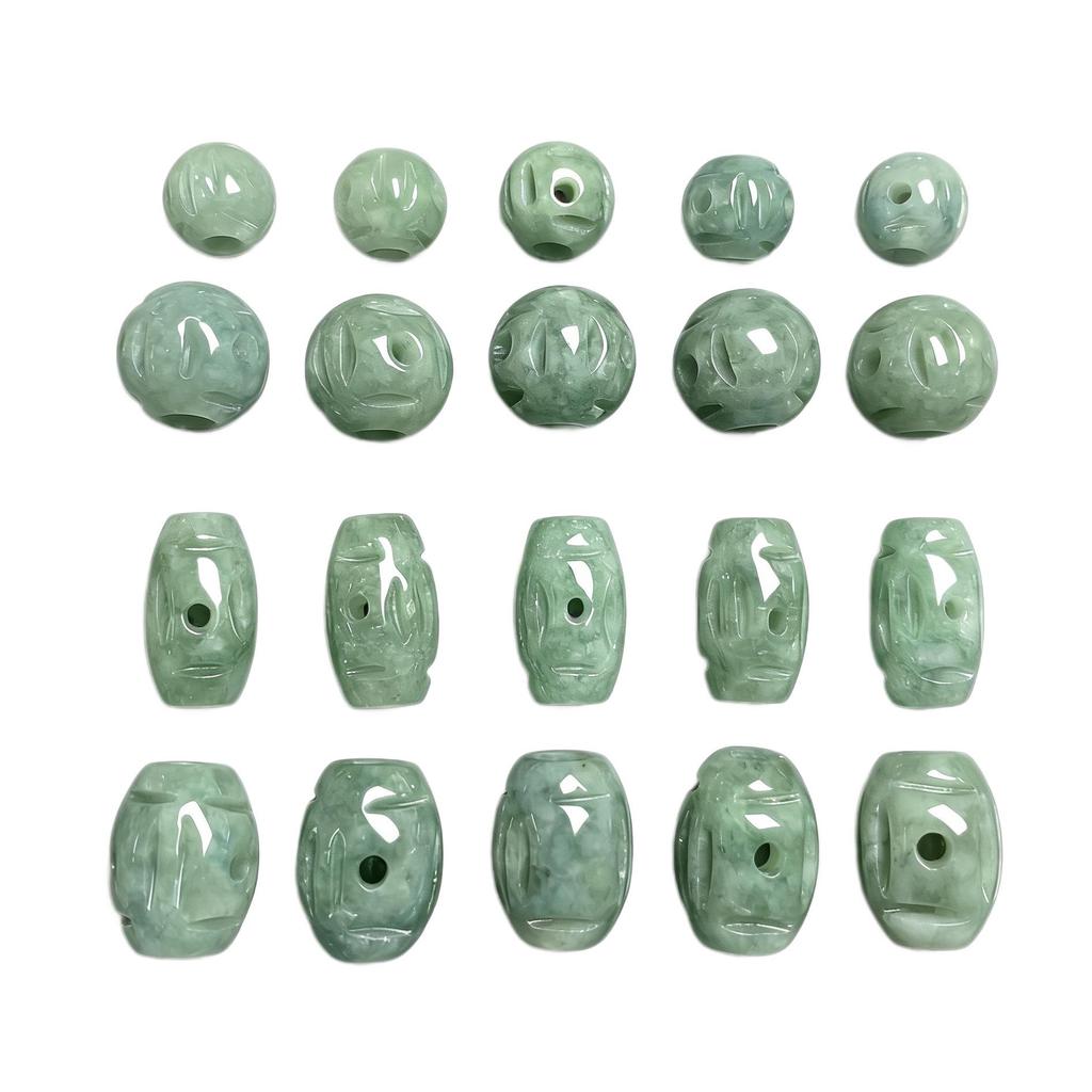 A Grade Natural Jade Coin Beads for DIY Bracelets and Crafts