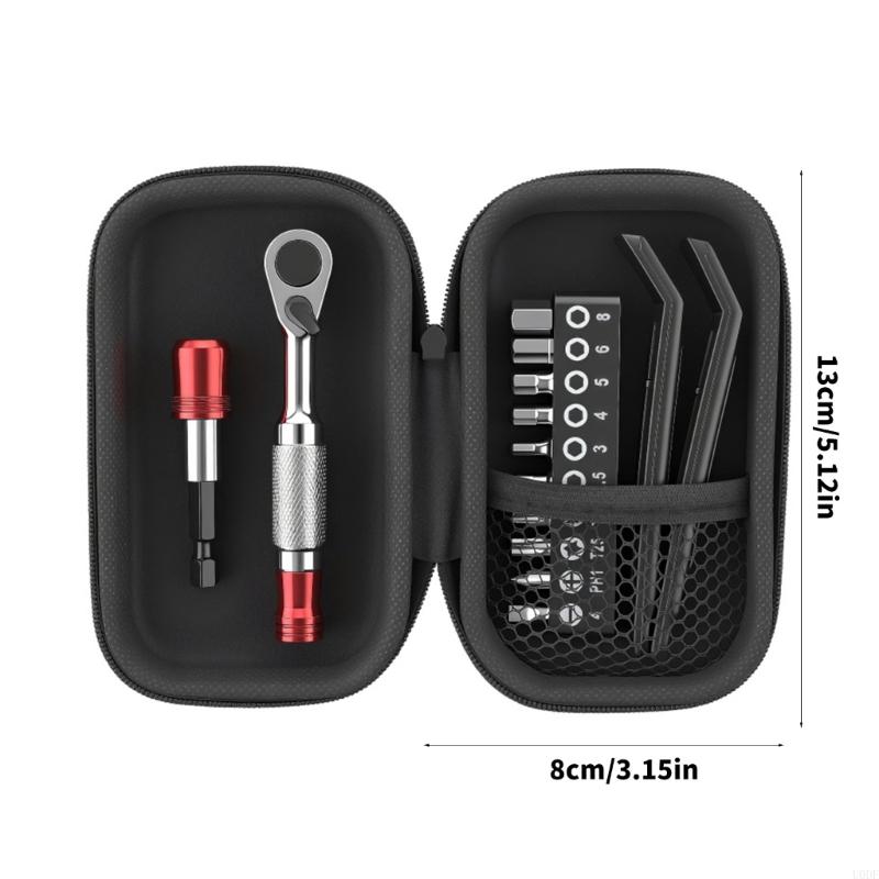   Professional Bike Tool Bag Set 14Pcs Alloy Steel Ratchet Wrench Accessories