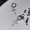2025 Rhinestone Cross Earrings Kpop Zircon Cross Drop Earring for Women Grunge Egirl Earrings Zircon Accessories
