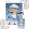 Themed Diamond Painting Kit Handmade diy5D Home Decoration Gift Alice In Wonderland Winter Scene with Mouse and Bird Art
