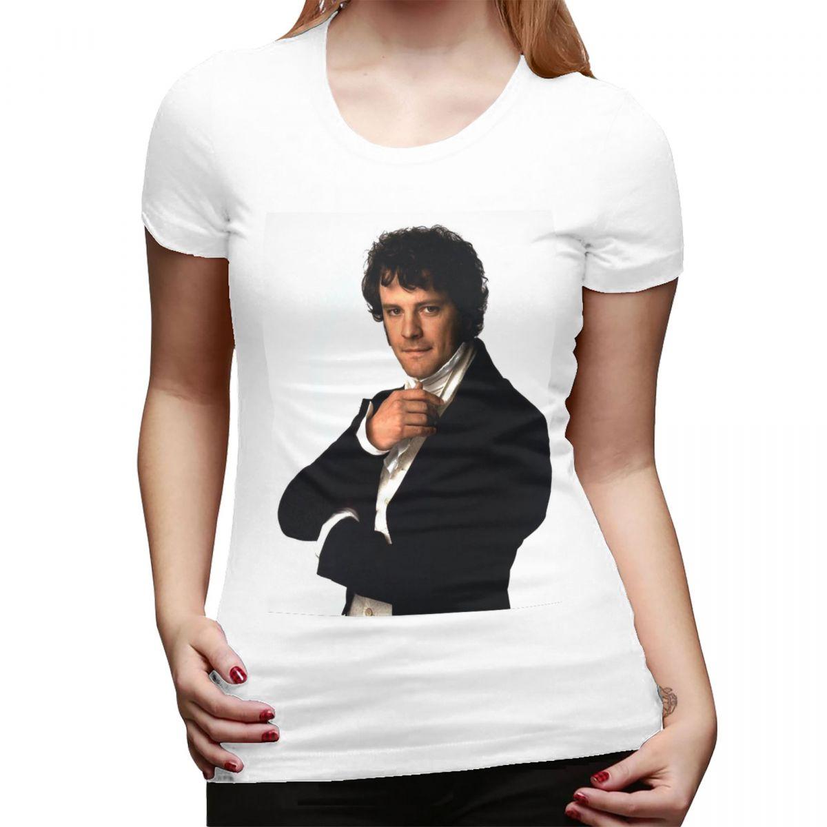 Colin Firth As Mr Darcy In Pride And Prejudice TShirt for Women Crew Neck Streetwear T Shirts Womens Short Sleeve Clothes Tops S