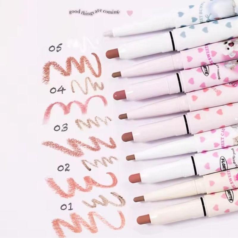 FLORTTE - 2 in 1 Lip Pencil - 5 Colors
