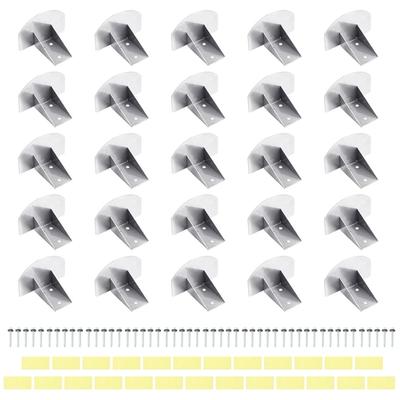 25Pcs Metal Roof Anti Snow Guards Stainless Steel Snow Stop Ice Shield With Adhesive And Screws Easy To Install