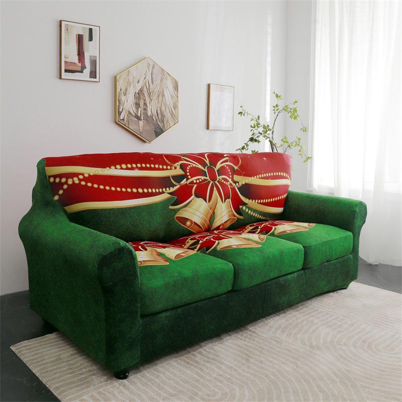 1set Weihnachten Sofa Abdeckung Stretch Sofa Schonbezüge Für Wohnzimmer Weihnachten Sessel Couch Abdeckungen Mit Kissen Abdeckung Couch Bezug