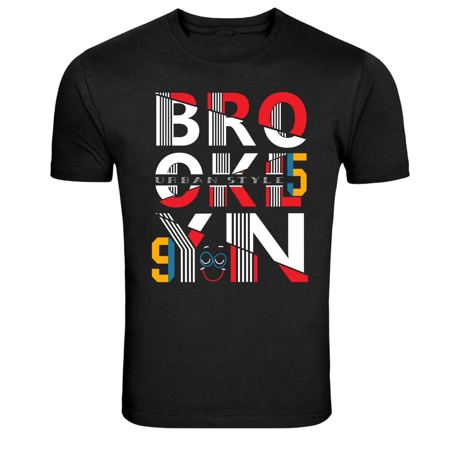 Brooklyn Urban Style Graphic Typography T-Shirt S