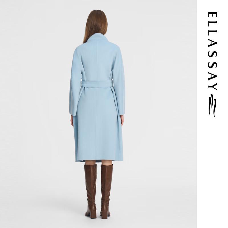 ELLASSAY Women's Stand-Collar Wool Coat