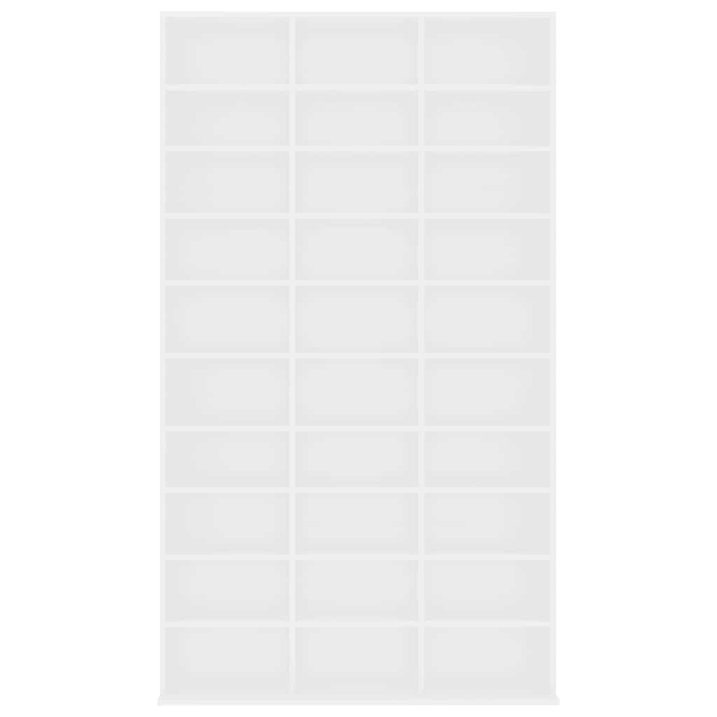 CD Cabinet White 102 X 23 X 177.5 Cm Engineered Wood