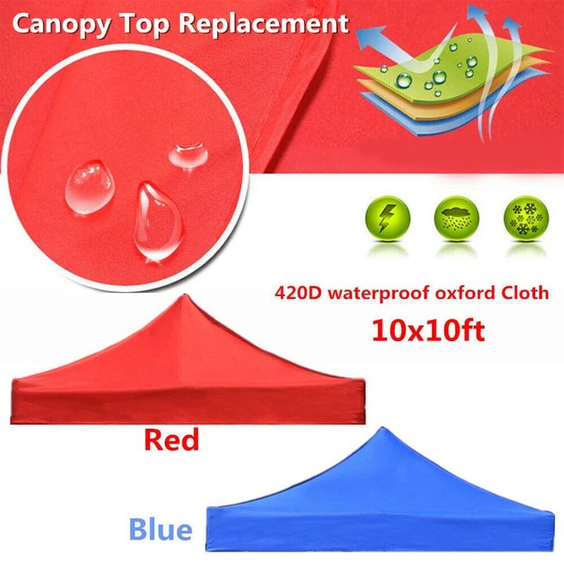 3X3m/3x4.5m Replacement Four-Corner Tent Cloth Canopy Top Cover Rainproof Foldable Pavilion Replace Gazebo Canopy Top Cover