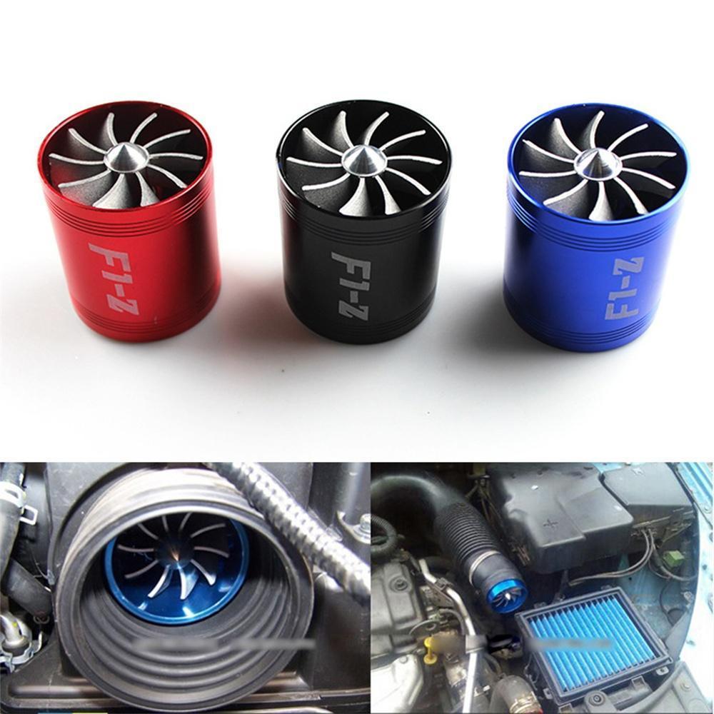 New RED Dual Fan Turbonator Fuel Saver For Turbo Supercharger Air Intake