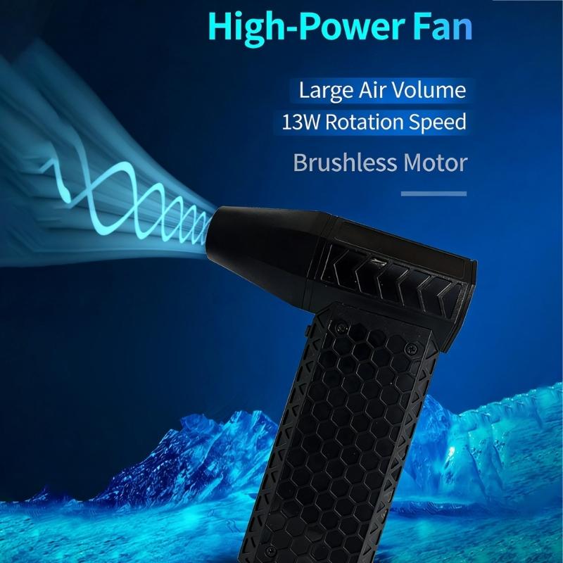 Portable Rechargeable Fan Powerful Fan Plastic Texture for Outdoor Activity with Fast 5V 2A Charging and Small Design