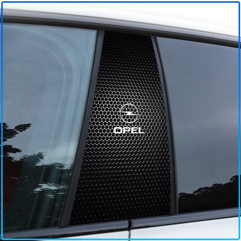 2Pc Car Center Pillar Badge Anti-scratch Protector Films Stickers For Opel crosa d astra h insignia astra j zafira b mokkaastra vivaro astra g