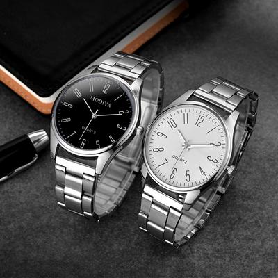 Einfache goldene Luxus-Herren-Retro-Quarzuhr mit vielseitigem Design, süße Damenuhr, lässig, rundes Zifferblatt, Quarz, modische Stahlstreifen-Armbanduhr für Herren