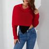 Unisex Knitted Shawl Sweater with Sleeves - Versatile Solid Color Cloak for Autumn and Winter Parties