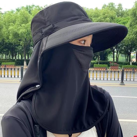 Dámský klobouk s plochým vrškem a širokým okrajem, skládací sluneční klobouk, lehký prodyšný, silný slunečník, letní klobouk