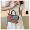 Small Square Bag with Niche Design Splicing and Contrasting Colors, Women's Daily Wear with Crossbody Bags and Fashionable Single Shoulder Bags