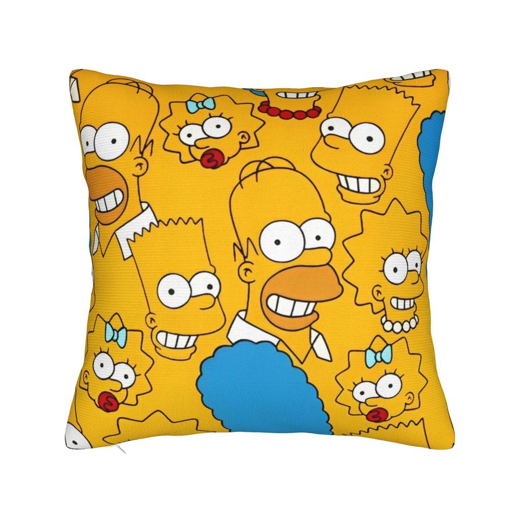 ציפיות לכריות נוי הפנים של S-Simpsons אביזרים לבית כיסוי ציפית לכרית זריקה עם רוכסן גדלים מרובים