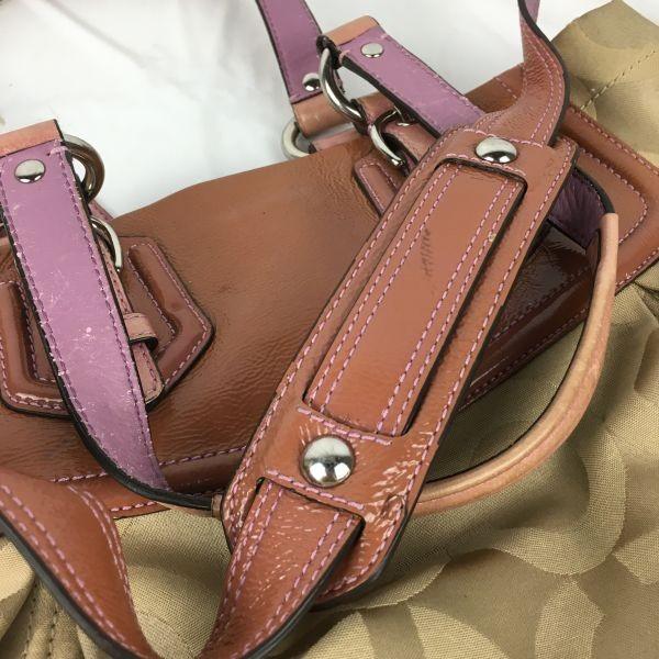 Coach Torebka na ramię 2w1 Brązowa Wzór sygnaturowy Damska(UŻYWANY)