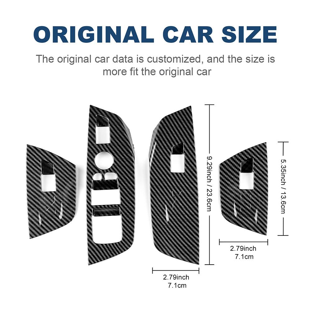 

Накладка на дверную ручку автомобиля AIRSPEED для BMW X3 X4 G01 G02 2018 — внутренняя панель переключателя подъема стекла из углеродного волокна ABS for X4 G02 18-23