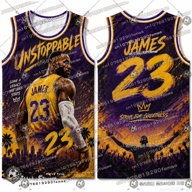 New 2026 LeBron James 23 Basketball Tank Top Sleeveless Jersey Fan Shirt Breathable Sportswear Casual Streetwear Unisex