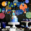 Cartoon Astronaut Space Theme Birthday Party Banner Decorations Paper Bunting Flags Kids Room Ceiling Wall Hanging