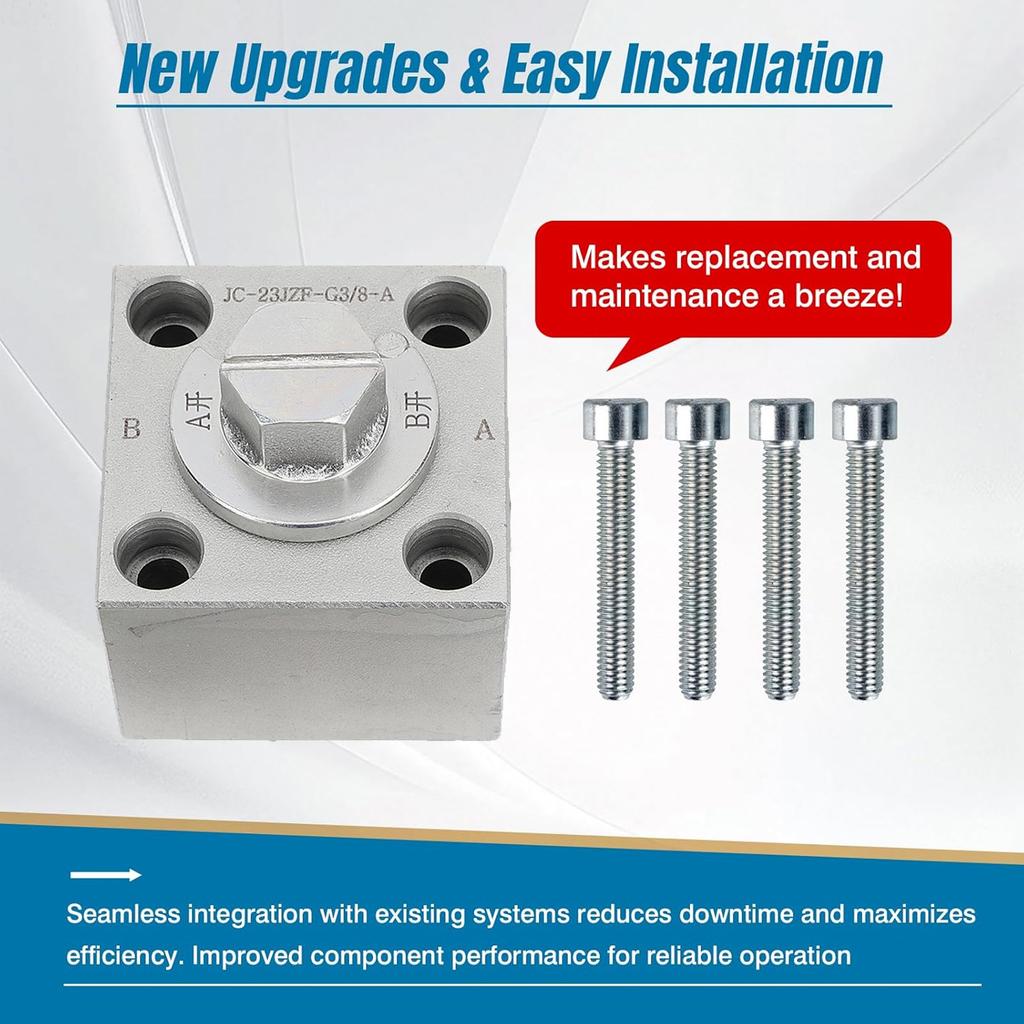 3 Way Diverter Valve Mini Excavator Throttle Spare Replacement Parts with Hydraulic Accessories Screws