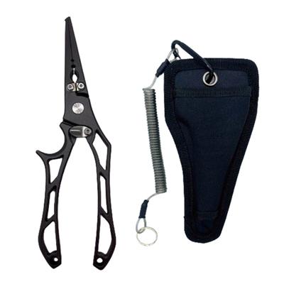 Hakenentferner Geflochtene Angelschnur Schneider Ringöffner mit Scheide und gewickeltem Lanyard Angelzange Angelzange Tackle