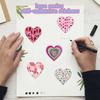 500PCS Heart Stickers For Kids Versatile Love Heart Stickers Label Stickers Decal Colorful Heart Roll Labels Decorative Label