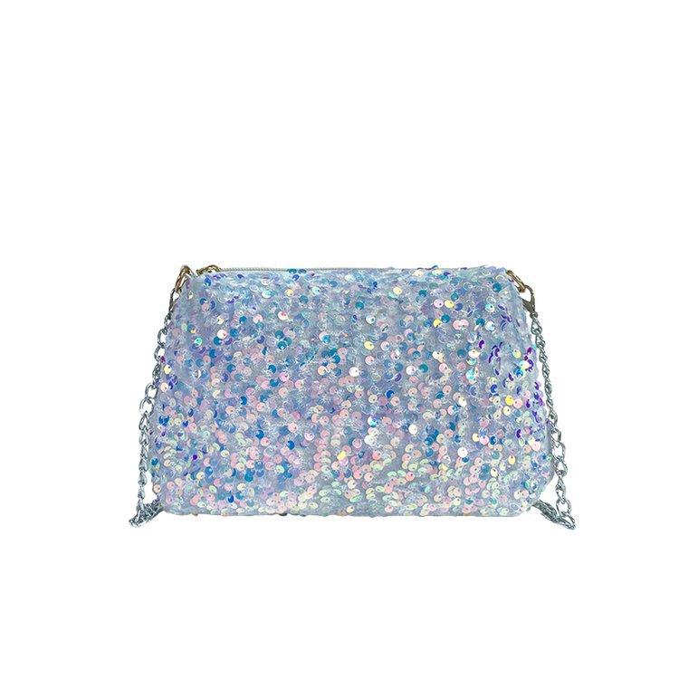 Personalizovaná flitrová taška Dámská taška přes jedno rameno crossbody Jednoduchá temperamentní řetízková čtvercová taška