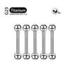 5Pcs Implant Grade F136 Titanium Gothic Spike Labret Tragus Helix Bar Lip Bar Rings Stud Cartilage Ear Piercings Body Jewelry