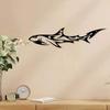 Metal Shark Wall Art, Outdoor Indoor Sculpture for Living Room Office Courtyard Balcony, Modern Farmhouse Decor