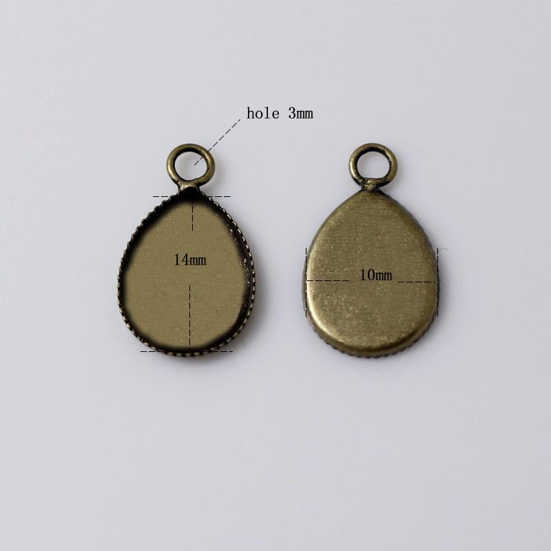 Simple Teardrop Pendant Setting - Copper DIY Gem Accessory