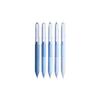 5-Piece 0.5mm Ballpoint Pen Set with Rubber Grip - Smooth Writing for Office/Study, Comfortable Grip Design, Practical Set, Simple & Stylish, Perfect