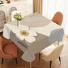 JIT + 1pc Polyester Tablecloth, Simple Floral Pattern Tablecloth, Woven Rectangular Table Coverzyc