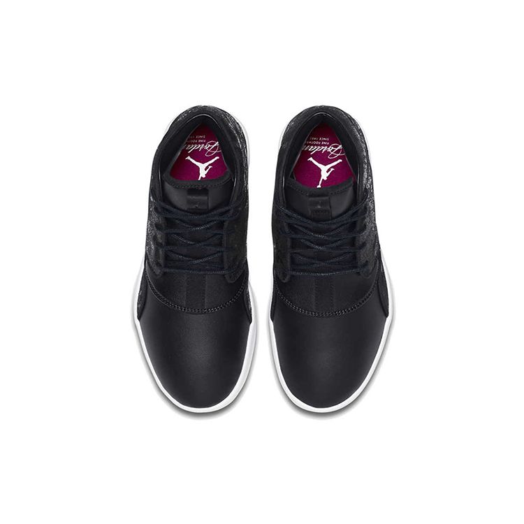 Jordan Eclipse Chukka Synthetic Leather Shock Absorbing Non-Slip Wear-Resistant Mid-Top Basketball Shoes Kids Basketball Shoes Black White 881460-001