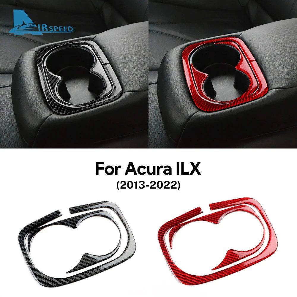 Real Soft Carbon Fiber Sticker for Acura ILX 2013 2014 2015 2016 2017 2018 2019 2020 2021 2022 LHD RHD Car Water Cup Holder Trim