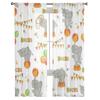 Roztomilý Sloníček Barevné Průsvitné Záclony Do Ložnice Obývacího Pokoje Tylové Záclony na Kuchyňské Okno Voálové Záclony