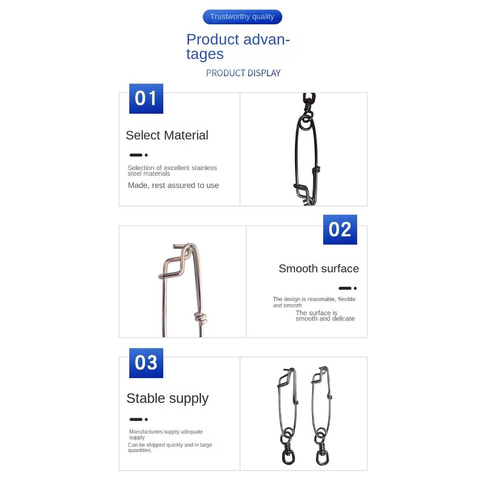 20 buc Inel pescuit Vârtej rulant rotație 360 grade Agrafa pescuit Snap 2024 Conector pescuit