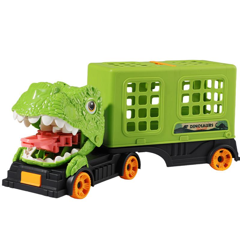 Dinosaur Toy Car, Dinosaur Capture Scene, Storage Van, Inertia Sliding, Children's Car, Toy Gift