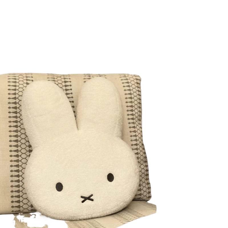 Miffy Rabbit Plush Pillow - Cute Bedtime Sleep Cushion for Kids, Sofa Back Support, Birthday Gift