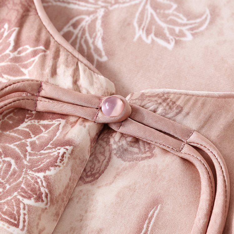 Elegant 2026 Chiffon Dress for Middle-Aged & Elderly Women - 50s Inspired, Tummy Covering, Short-Sleeve Summer Style