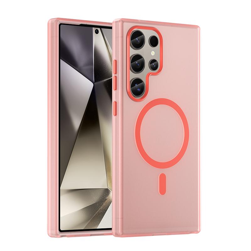 Magnetické Luxusní Matné Průsvitné Pouzdro Armor Pro Samsung Galaxy S25 Ultra S25 Plus SamsungS25 5G Kryt pro Bezdrátové Nabíjení Magsafe