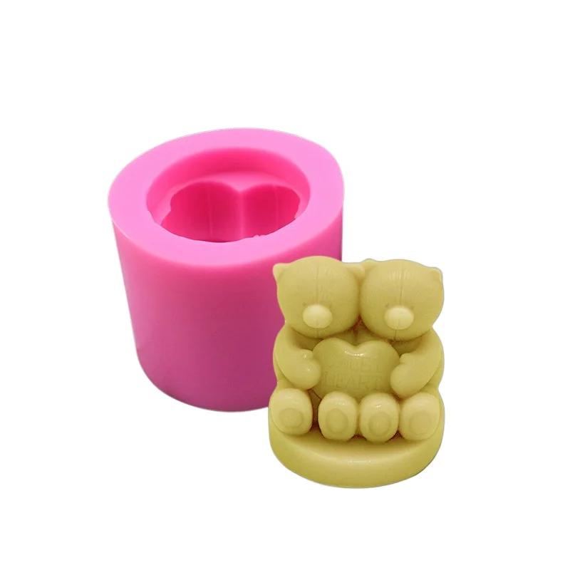 1 szt. 3D Forma silikonowa na świecę Forma sowa, Używana do robienia świec, ciasta, czekolady, twardych cukierków w akcesoriach kuchennych, robienie świec